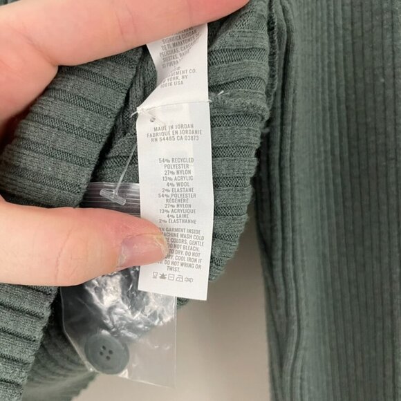 Aerie Gotta Jet Polo Cardigan Sweater in Forest Green Size Large - Picture 5 of 6